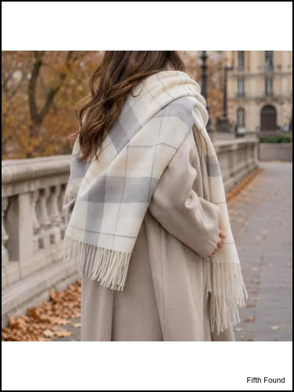 Women Winter Large Plaid Scarf Tassel Shawl Wrap 100% Polyester